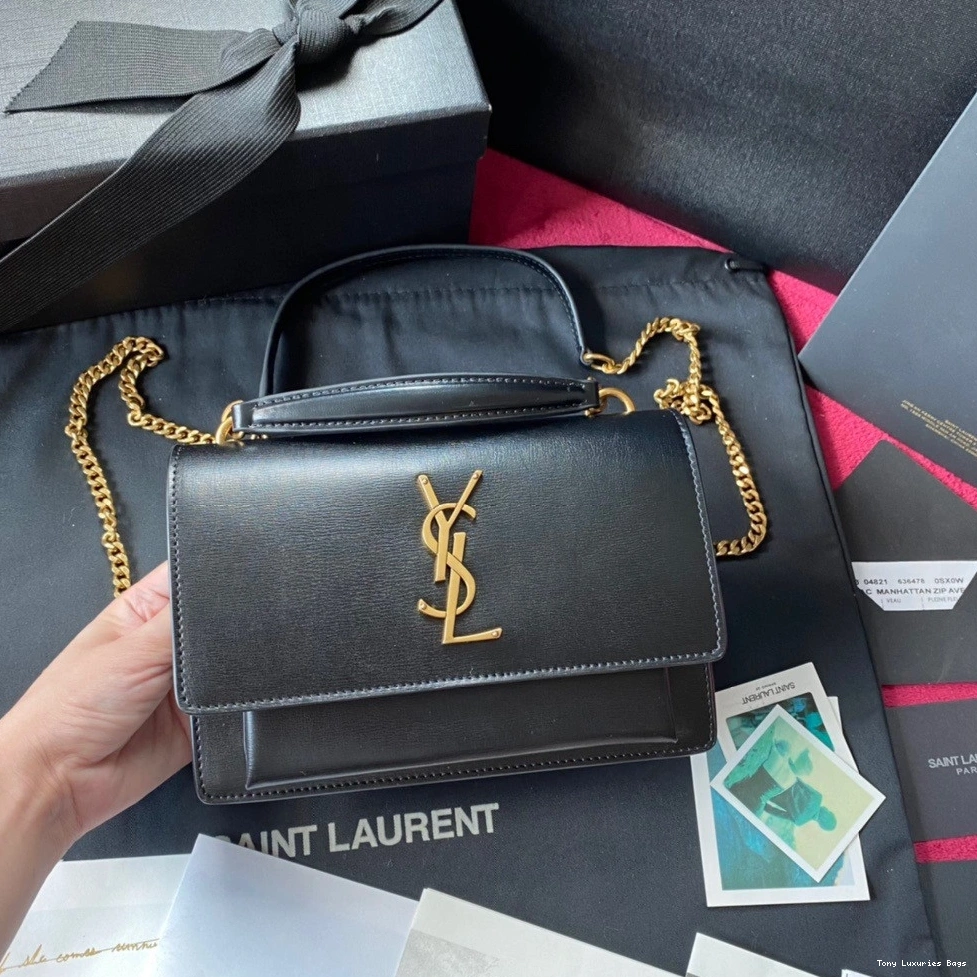 Tony Luxuries CROCODILE-EMBOSSED LEATHER IN YSL SUNSET SHINY 0820